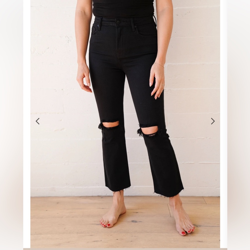 Carly Jean Los Angeles Kate Crop Boot Cut Jeans sz 0